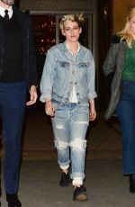 KRISTEN STEWART in Ripped Jeans Leaves Louis Vuitton Party in Paris 03/05/2019