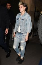 KRISTEN STEWART in Ripped Jeans Leaves Louis Vuitton Party in Paris 03/05/2019
