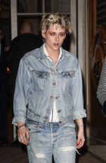 KRISTEN STEWART in Ripped Jeans Leaves Louis Vuitton Party in Paris 03/05/2019