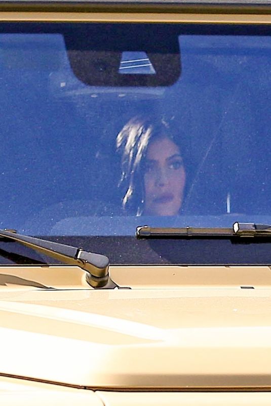 KYLIE JENNER Driving Her Mercedes-benz AMG G63 Out in Los Angeles 03/13/2019