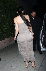 KYLIE JENNER in Tight Dress Out for Dinner in Santa Monica 03/12/2019