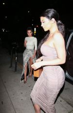 KYLIE JENNER in Tight Dress Out for Dinner in Santa Monica 03/12/2019