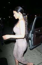 KYLIE JENNER in Tight Dress Out for Dinner in Santa Monica 03/12/2019