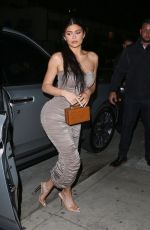 KYLIE JENNER in Tight Dress Out for Dinner in Santa Monica 03/12/2019