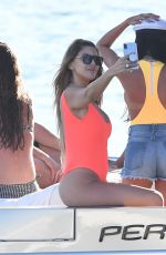 LARSA PIPPEN in Swimsuit at a Boat in Miami 02/28/2019