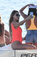 LARSA PIPPEN in Swimsuit at a Boat in Miami 02/28/2019