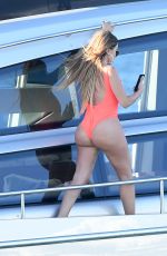 LARSA PIPPEN in Swimsuit at a Boat in Miami 02/28/2019