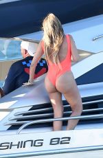 LARSA PIPPEN in Swimsuit at a Boat in Miami 02/28/2019