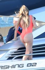 LARSA PIPPEN in Swimsuit at a Boat in Miami 02/28/2019