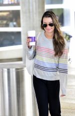 LEA MICHELE and Zandy Reich at LAX Airport in Los Angeles 03/24/2019