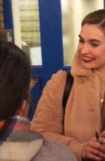 LILY JAMES Leaves Noel Coward Theatre in London 03/14/2019