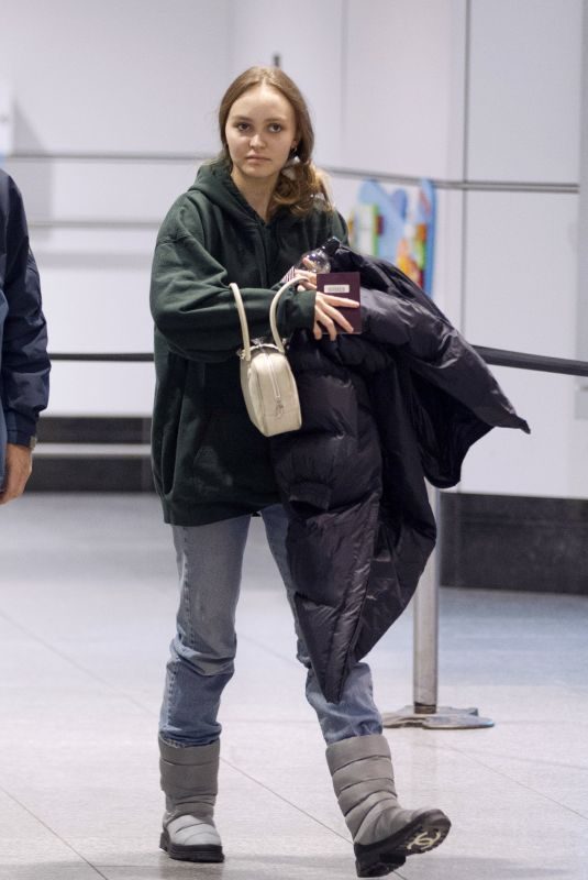 LILY-ROSE DEPP at Airport in Montreal 03/12/2019