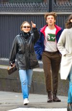 LILY-ROSE DEPP in a Leather Jackets Out in New York 03/08/2019