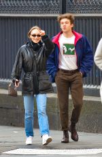 LILY-ROSE DEPP in a Leather Jackets Out in New York 03/08/2019
