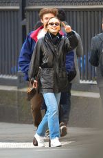 LILY-ROSE DEPP in a Leather Jackets Out in New York 03/08/2019