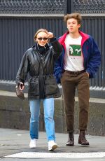LILY-ROSE DEPP in a Leather Jackets Out in New York 03/08/2019