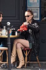 LILY-ROSE DEPP Out for Lunch in Paris 03/26/2019