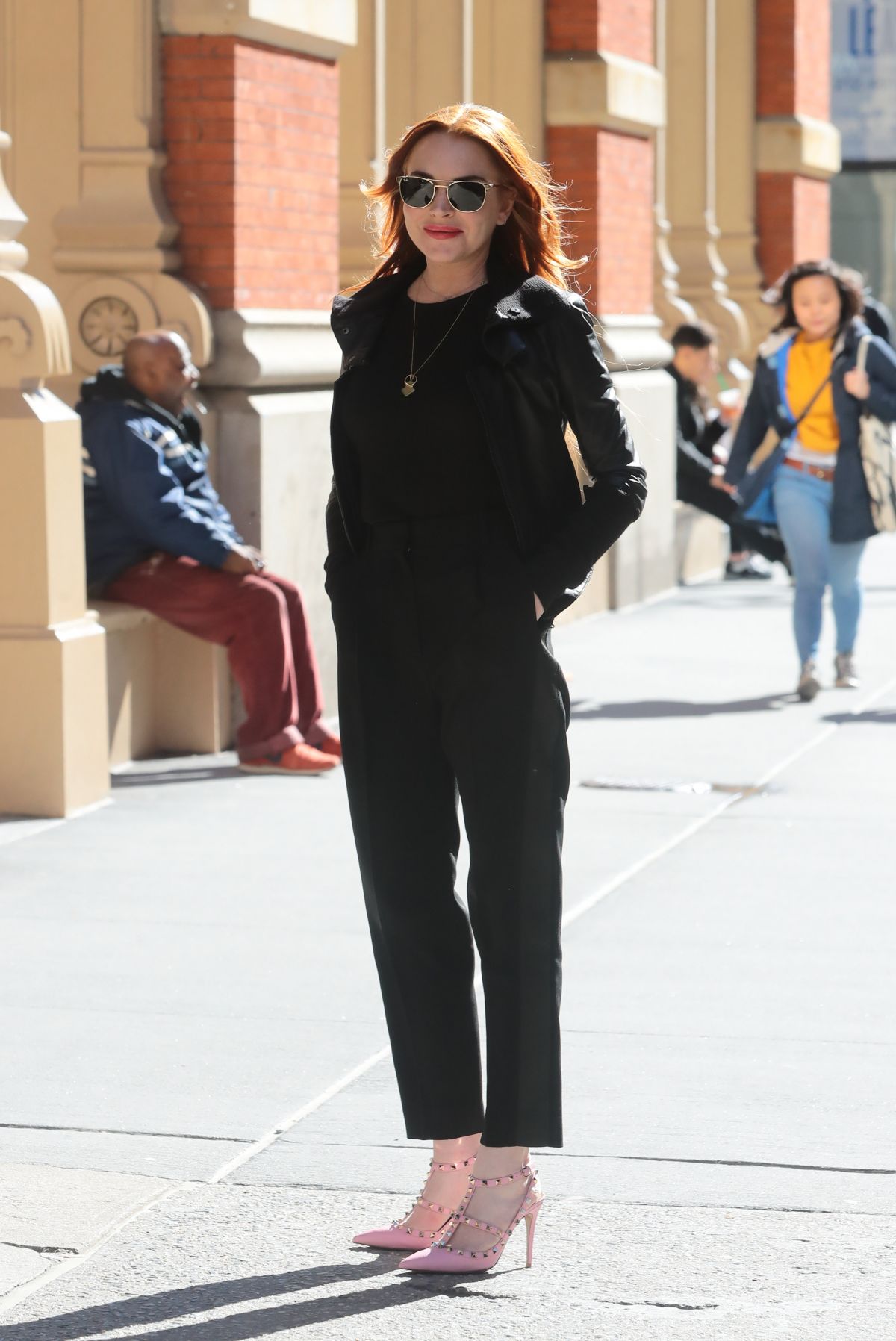 LINDSAY LOHAN Out and About in New York 03/26/2019 – HawtCelebs1200 x 1796