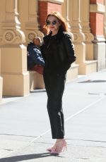 LINDSAY LOHAN Out and About in New York 03/26/2019