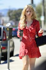 LOTTIE MOSS at a Hair Salon in West Hollywood 03/12/2019