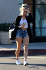 LOTTIE MOSS in Denim Cutoff Out Shopping in West Hollywood 03/18/2019