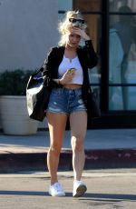 LOTTIE MOSS in Denim Cutoff Out Shopping in West Hollywood 03/18/2019