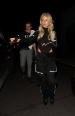 LOTTIE MOSS Leaves Poppy Nightclub in West Hollywood 03/14/2019