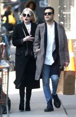 LUCY BOYNTON and Rami Malek Out in New York 03/11/2019