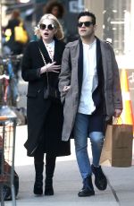 LUCY BOYNTON and Rami Malek Out in New York 03/11/2019