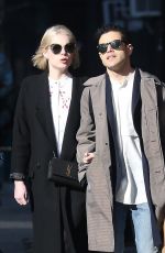 LUCY BOYNTON and Rami Malek Out in New York 03/11/2019
