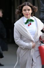 LUCY HALE Leaves Katy Keene Set in New York 03/20/2019