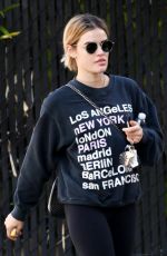 LUCY HALE Leavies a Gym in Los Angeles 03/09/2019
