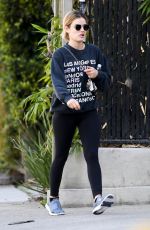 LUCY HALE Leavies a Gym in Los Angeles 03/09/2019