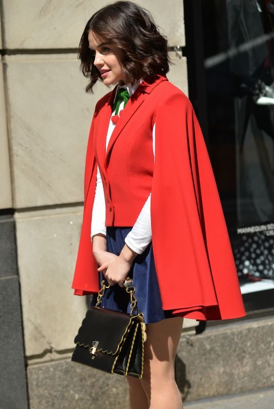 LUCY HALE on the Set of Katy Keene in New York 03/26/2019