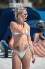 LYRA RAE in a Silver Bikini at a Beach in Miami 03/03/2019