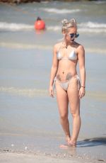 LYRA RAE in a Silver Bikini at a Beach in Miami 03/03/2019