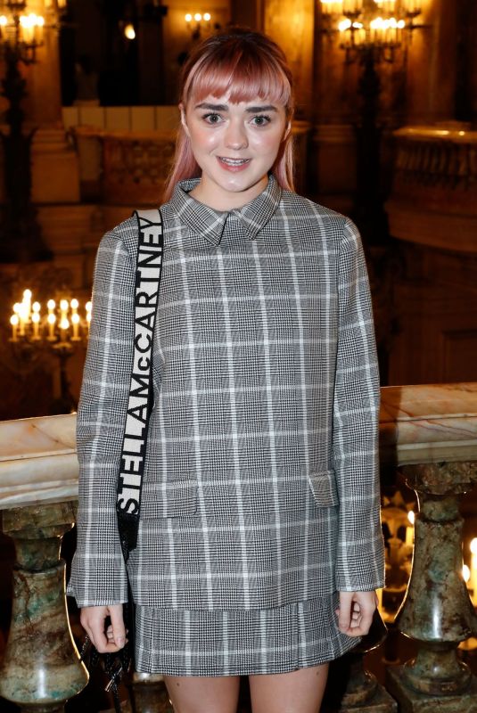MAISIE WILLIAMS at Stella McCartney Fashion Show in Paris 03/04/2019