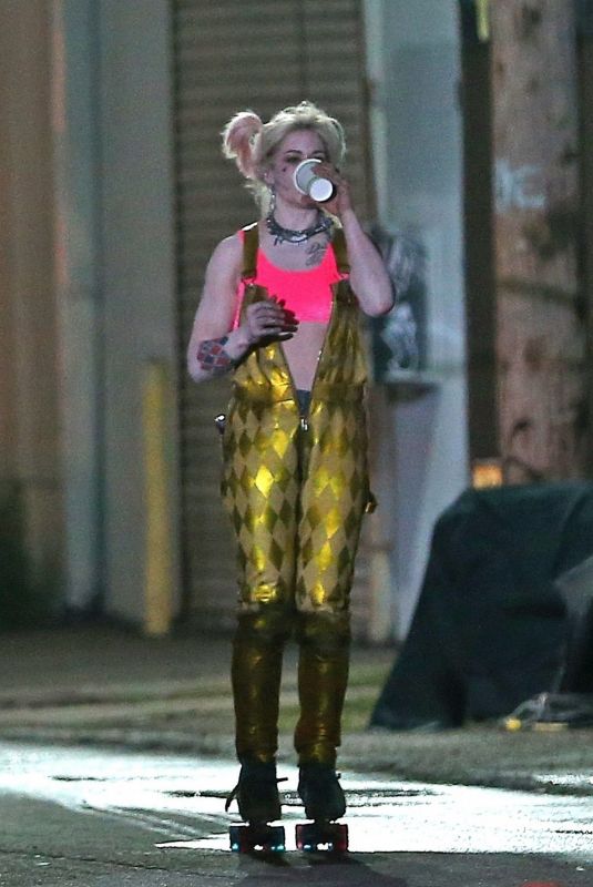 MARGOT ROBBIE on the Set of Birds of Prey in Los Angeles 03/03/2019