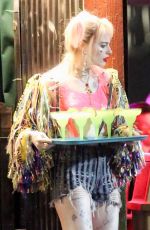 MARGOT ROBBIE on the Set of Birds of Prey in Los Angeles 03/28/2019