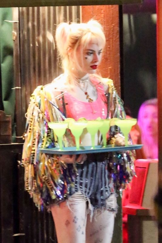 MARGOT ROBBIE on the Set of Birds of Prey in Los Angeles 03/28/2019