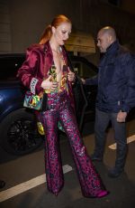 MARIACARLS BOSCONO Arrives at Versace Dinner in Milan 03/03/2019
