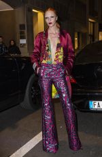 MARIACARLS BOSCONO Arrives at Versace Dinner in Milan 03/03/2019