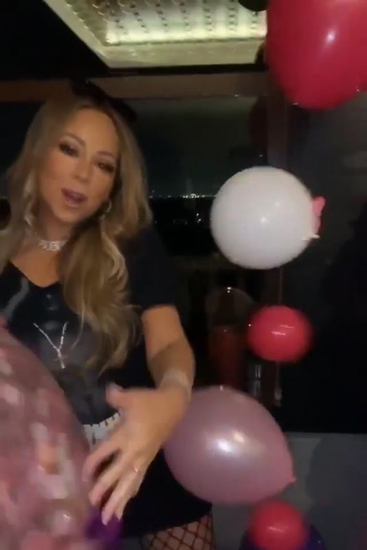 MARIAH CAREY in Fishnet Stockings 03/27/2019 Instagram Video