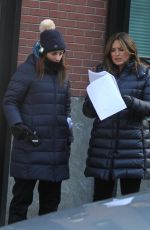 MARISKA HARGITAY on the Set of Law and Erder: Special Victims Unit in New York 03/07/2019