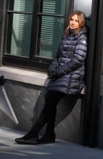 MARISKA HARGITAY on the Set of Law and Erder: Special Victims Unit in New York 03/07/2019