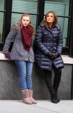 MARISKA HARGITAY on the Set of Law and Erder: Special Victims Unit in New York 03/07/2019