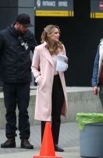 MELISSA BENOIST on the Set of Supergirl in Vancouver 03/07/2019