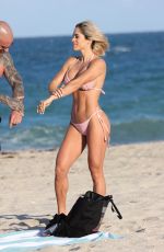 MICHELLE LEWIN in Bikini at a Beach in Miami 03/27/2019