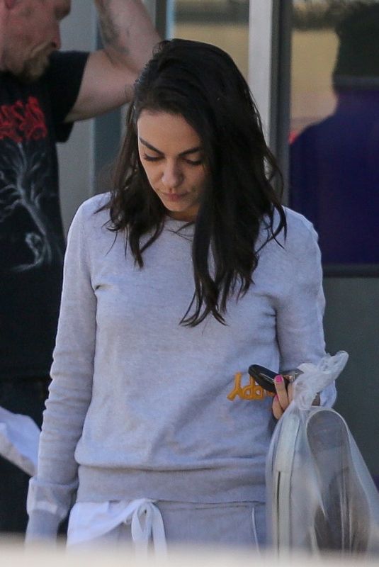 MILA KUNIS Leaves Sunset City Nails in Los Angeles 03/15/2019