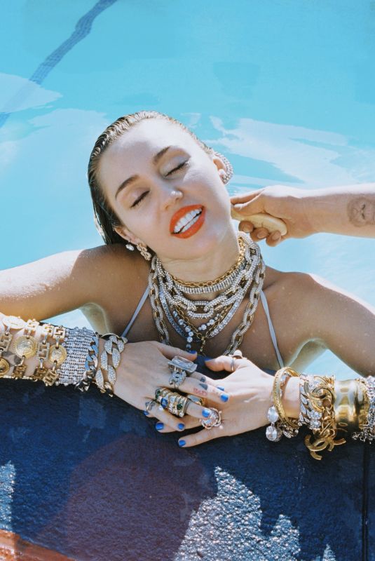MILEY CYRUS on the Set of a Photoshoot, March 2019